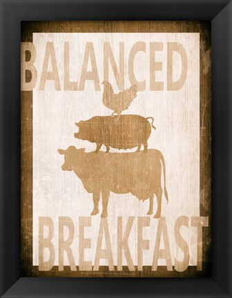 Framed Balanced Breakfast Two Print