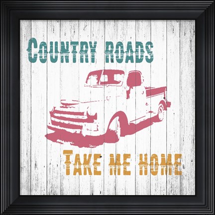 Framed Country Roads Print