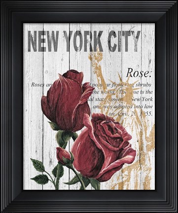 Framed New York Roses Print