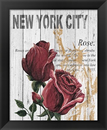 Framed New York Roses Print