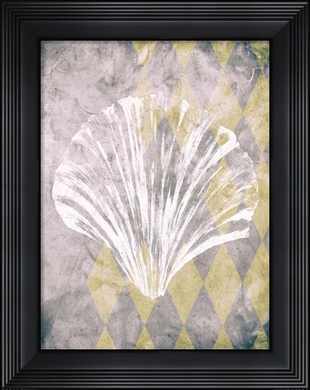 Framed Vintage Harlequin Shell 2 Print