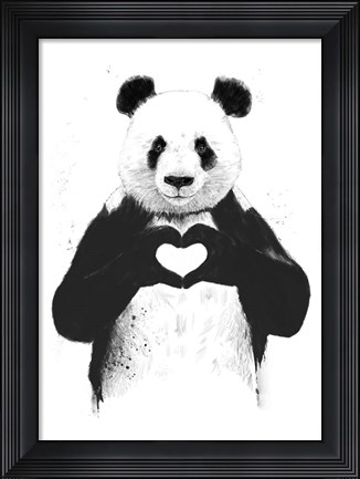 Framed All You Need Is Love Print