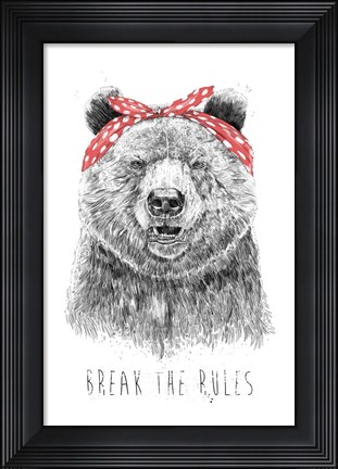 Framed Break The Rules Print