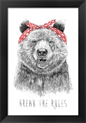 Framed Break The Rules Print