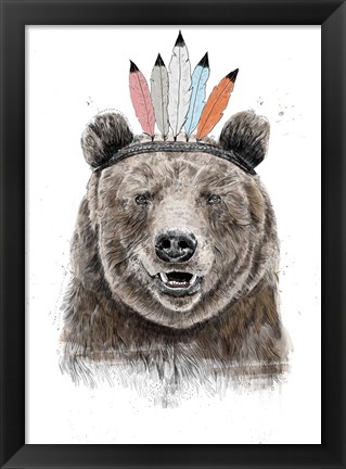 Framed Festival Bear Print