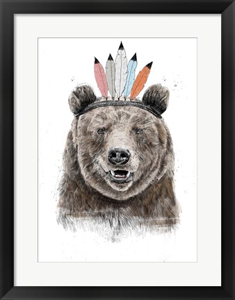 Framed Festival Bear Print