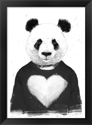 Framed Lovely Panda Print