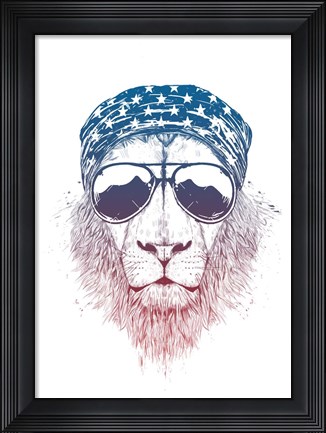 Framed Wild Lion Print