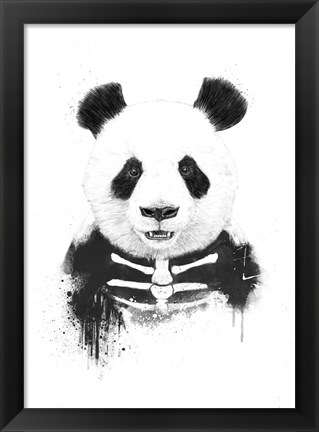 Framed Zombie Panda Print