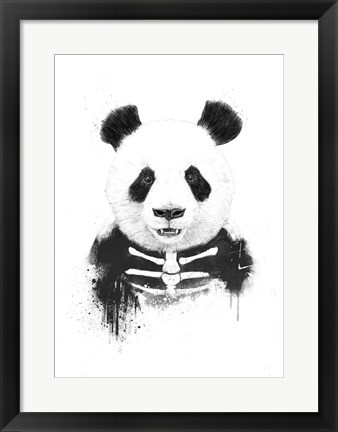 Framed Zombie Panda Print