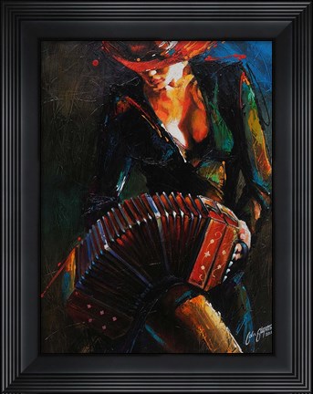Framed Reina del Bandoneon Print