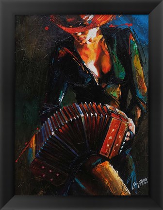 Framed Reina del Bandoneon Print