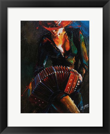 Framed Reina del Bandoneon Print