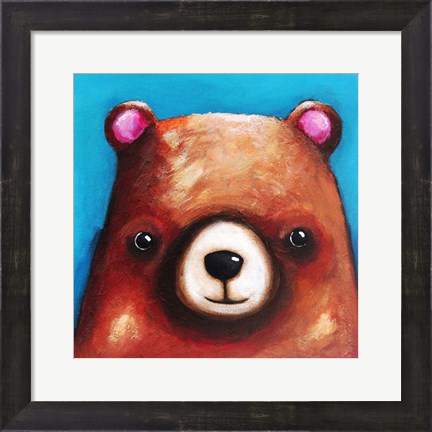 Framed Brown Bear Print