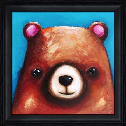 Framed Brown Bear Print