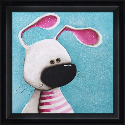 Framed Pink Bunny Print