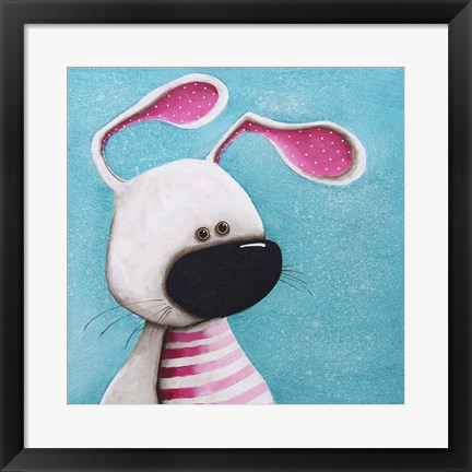 Framed Pink Bunny Print