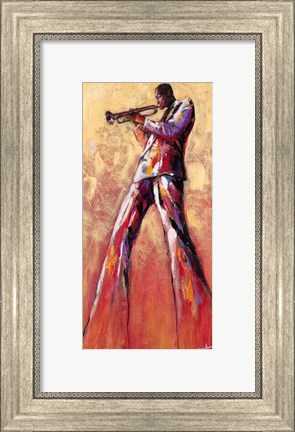 Framed Trumpet Solo Print