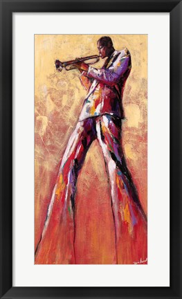 Framed Trumpet Solo Print