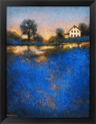 Framed Blue Fields Print