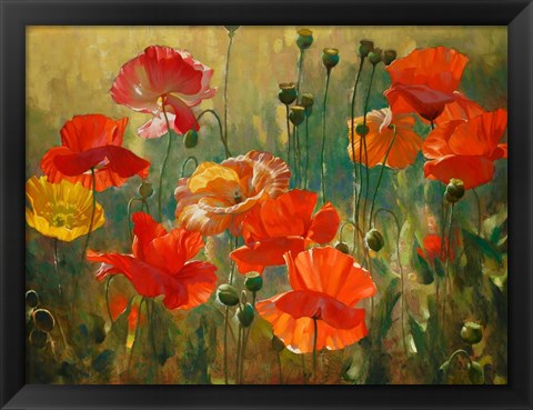 Framed Poppy Fields Print