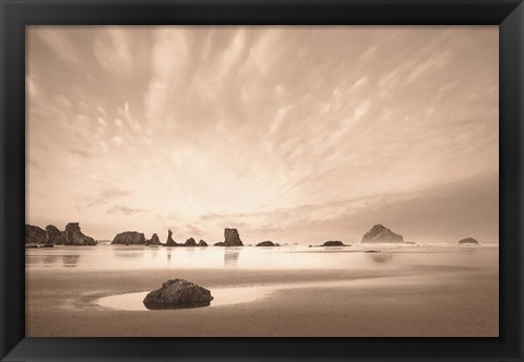 Framed Morning on the Beach Print