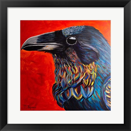 Framed Glistening Raven Print