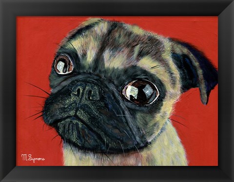 Framed Pugly Print