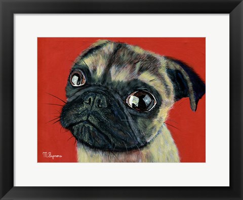 Framed Pugly Print