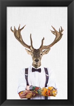 Framed Deer Man Print