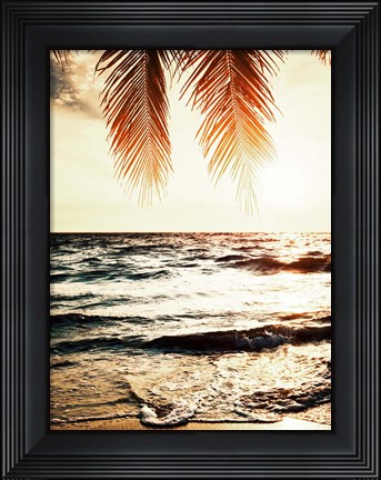 Framed Night Beach Print