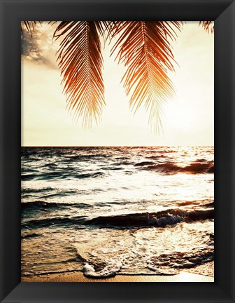 Framed Night Beach Print