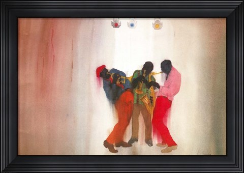 Framed Black, Brown and Beige Print