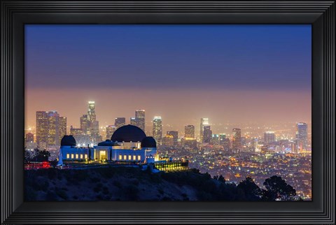 Framed L.A. Skyline with Griffith Observatory Print