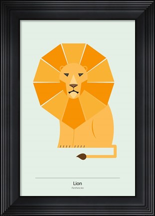 Framed Lion Print