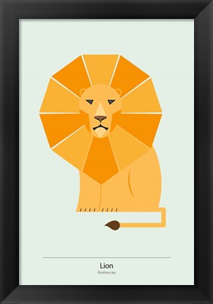 Framed Lion Print