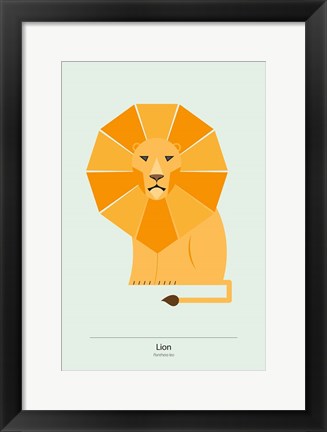 Framed Lion Print