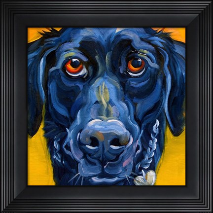 Framed Black Dog Print