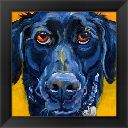 Framed Black Dog Print