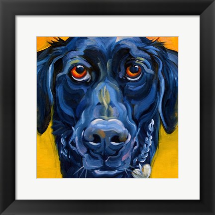 Framed Black Dog Print