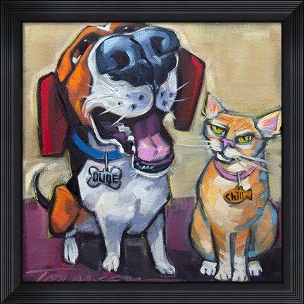 Framed Dude Chill Print