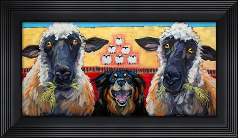 Framed Ewe Dog Ewe Print