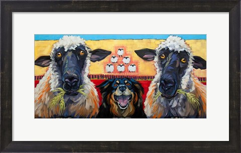 Framed Ewe Dog Ewe Print
