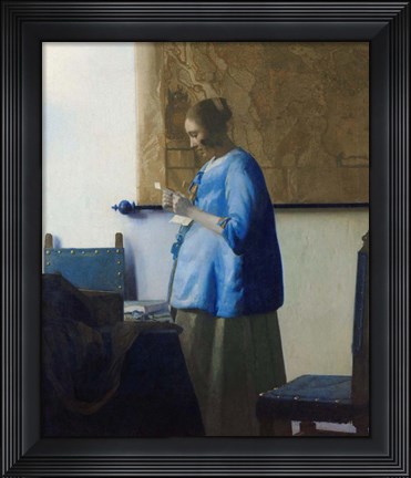 Framed Woman Reading a Letter Print