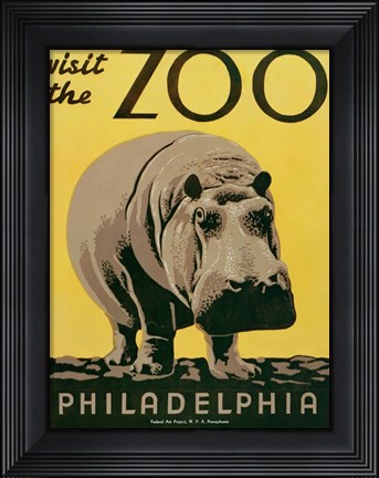 Framed Visit the Zoo Print
