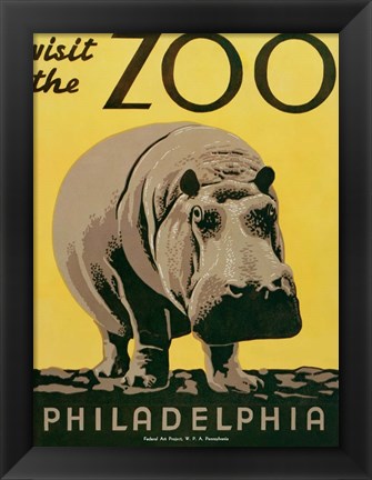 Framed Visit the Zoo Print