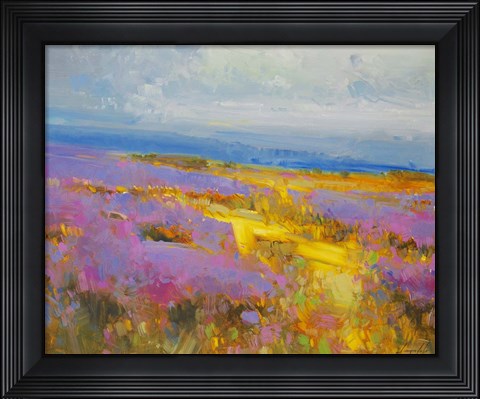 Framed Field of Lavenders 2 Print