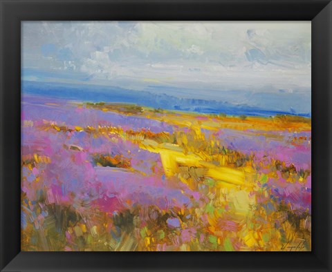 Framed Field of Lavenders 2 Print