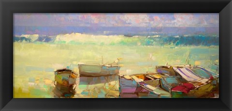 Framed Rowboats Print