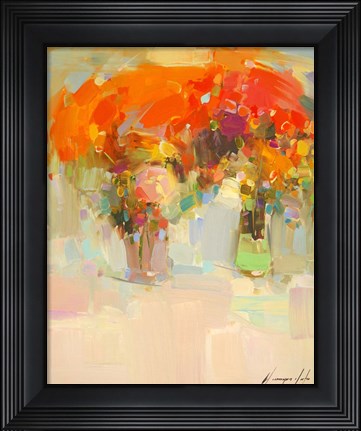 Framed Vase of Yellow Flowers 1 Print
